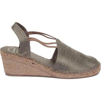Toni Pons Wedges, female, Beige, 8 UK, Taupe Silk Wedge Sandal