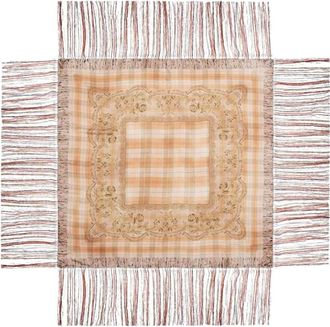 Pierre-Louis Mascia Silky Scarves, unisex, Beige, Size: ONE SIZE Aloeuw Silk Shawl