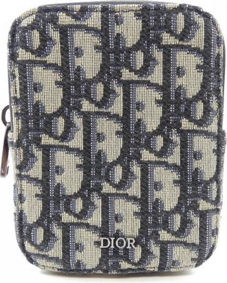 Dior Beige Black Navy Pouch (Pre-Owned)