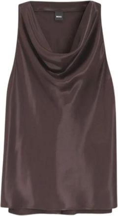 HUGO BOSS Top sin mangas - Tops - Mujer - Marr&oacute;n - M