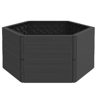 Berkfield Home Decorative Garden Planter Anthracite PP in Charcoal