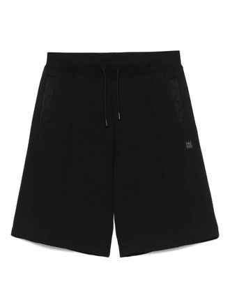 HUGO BOSS zigzag stitching-detail shorts - Black