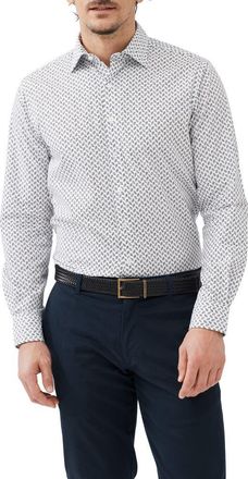 Rodd & Gunn Lakeswood Geo Print Cotton Button-Up Shirt in Black Sand at Nordstrom Rack, Size Xx-Large