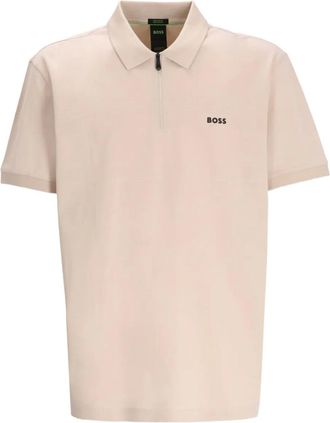 BOSS Katoenen poloshirt - Beige