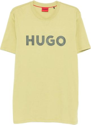 HUGO BOSS logo-print T-shirt - men - Cotton - L - Green
