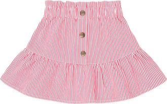 Huxbaby Classic Stripe Yoke Skirt in Geranium/Almond Milk at Nordstrom, Size 6-12M Au