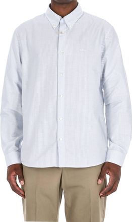A.P.C. Standard Fit Cotton Piquet Striped Shirt