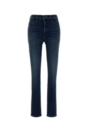 Mother Womens Stretch Denim Jeans - Dark Blue Cotton - Size 29 (Waist)
