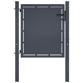 Berkfield Home Garden Gate Steel 100x75 cm Anthracite