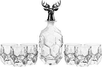 Adda Home Set de De 6 negro de cristal 12x12x29cm