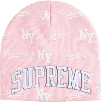 SUPREME x New Era SS26 Monogram Beanie Pink SUP-SS26-1038-PNK
