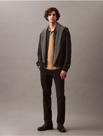 Calvin Klein Mens Liquid Touch Polo Shirt - Brown - XS