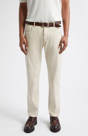 Eleventy Stretch Cotton Blend Pants in 02A Beige at Nordstrom, Size 34