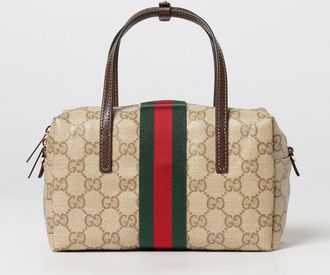Gucci Mini borsa a mano in tessuto GG Supreme con doppio manico in pelle
