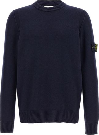 Stone Island Blue Logo Patch Sweater