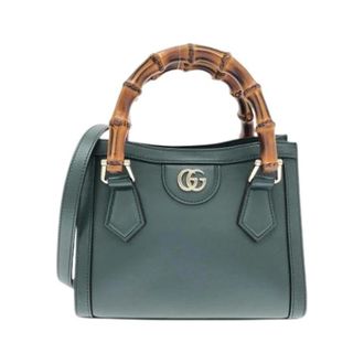 Gucci Pre-owned Vintage Handbag - Dames - Pre-owned - Groen - Maat: ONE Size Leer