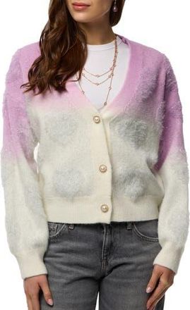 Saachi Heart Eyelash Cardigan in Pastel Purple at Nordstrom Rack