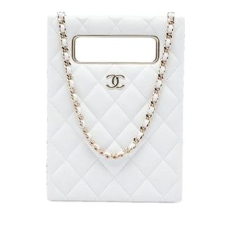 Chanel Pre-owned Quilted Satchel - Dames - Pre-owned - Wit - Maat: ONE Size