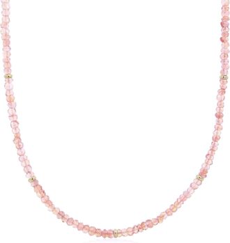 The Lovery Pink Opal Bead Necklace