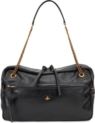 Vivienne Westwood Dolce Schoudertas - Dames - Schoudertassen - Zwart - ONE Size - Leer - Tassen