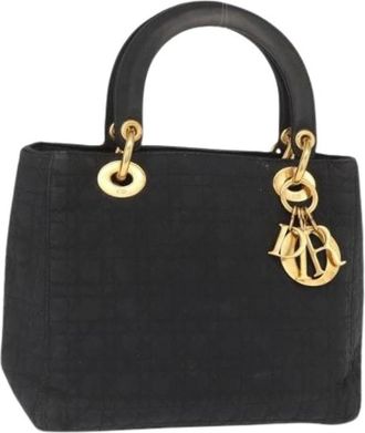 Dior Pre-owned Handbags, female, Black, Size: ONE SIZE Pre-owned Vintage Nylon Hand Bag