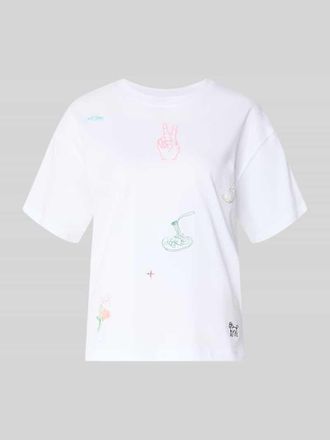 Only Regular Fit T-Shirt aus reiner Baumwolle Modell EMMINA in Offwhite, Gr&ouml;&szlig;e XL