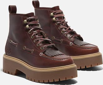 Timberland Bottines met veters en plateauzool, Stone Street Mid Lace