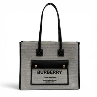 Burberry Pre-owned Freya Tote Bag - Dames - Vintage Shopper - Grijs - ONE Size - Leer - Vintage