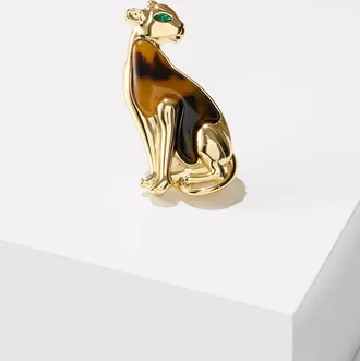 Talbots Tortoiseshell Leopard Brooch - Tortoise Shell / Gold - 001 Talbots