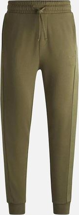 HUGO BOSS Mens HUGO Cotton Terry Tonal Logo Jogging Bottoms, Green - Tan - Size: 32/33/32