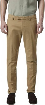 Nn.07 Scott Regular Fit Tapered Leg Mid Rise Pant In Khaki