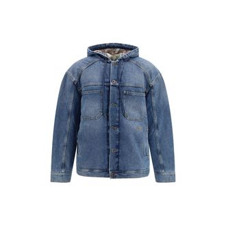Off-white Blue Cotton Denim Mens Jacket
