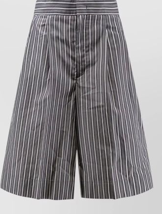 SOEUR striped cotton bermuda shorts tailored cut