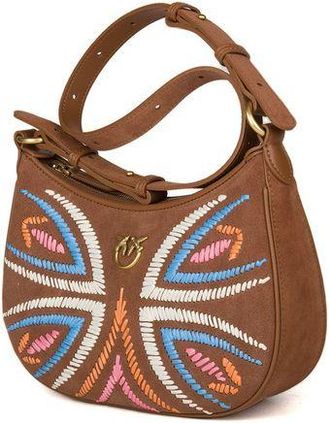 Pinko Womens Shoulder Bag Brown Sheep Leather Shoulder-bags