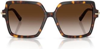 Tiffany & Co. 57mm Square Sunglasses in Havana /Brown Gradient at Nordstrom