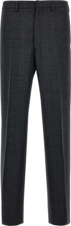Prada Broeken, Heren, Grijs, M, Wol, Prince of Wales Checked Broeken