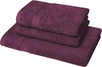 Dyckhoff Handtuch Set »Planet« Set 3 Stk. Walkfrottier 2 Handtücher (50x100cm), 1 Duschtuch (70x140cm)