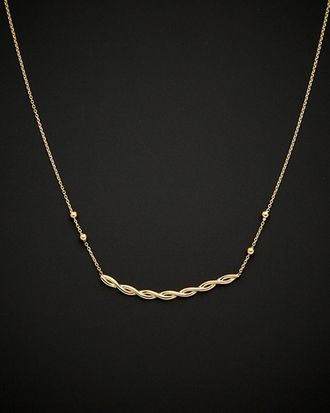Italian Gold, Inc 14K Italian Gold Twisted Bar Adjustable Necklace