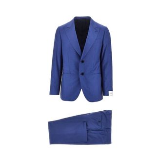 Caruso Silk and wool single-breasted tailored suit Man 50