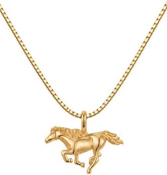Made by Mary Fire Horse Box Chain Necklace in Gold Vermeil at Nordstrom