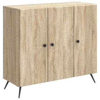vidaXL Aparador Roble Sonoma 89 X 34,5 X 80 Cm Madera De Ingenier&iacute;a Vidaxl