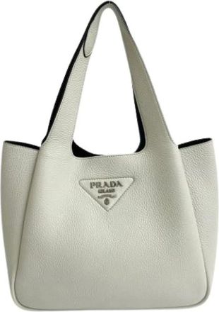 Prada Pre-owned Tote Bags, female, White, Size: ONE SIZE Pre-owned Vintage Tote Bag
