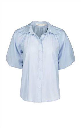 Bishop + Young Womens Anise Bubble Sleeve Top In Azure