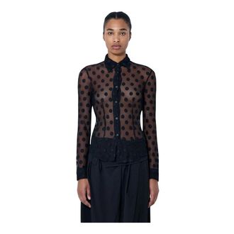 Dries Van Noten Dames, Blouses & Shirts, Zwart, Maat: S Katoen