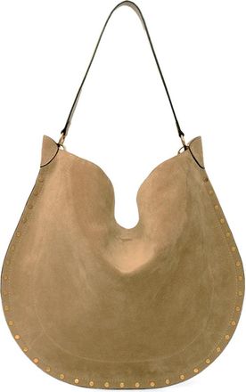 Isabel Marant Oskan Crescent Hobo Bag with Studded Edges