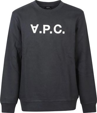 A.P.C. Logo Sweatshirt - Heren - Sweatshirts - Zwart - XL - Katoen - Hoodies & sweatvesten