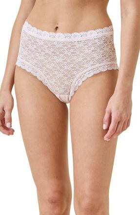 Papinelle Sleepwear High Waist Lace Knicker Panties in Blush at Nordstrom, Size X-Small