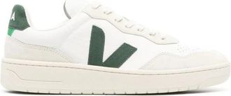 Veja V-90 O.t. Leather and Suede Trainers - male - Veja - Sneakers - White - 7 UK - Shoes