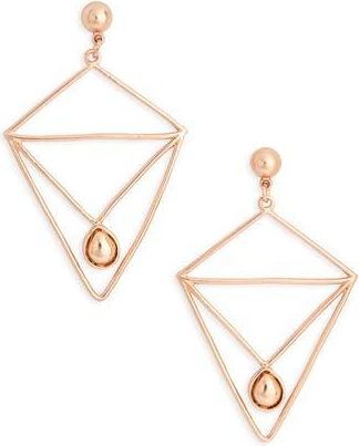 Karine Sultan Modern Geometric Drop Earrings in Rose Gold at Nordstrom Rack