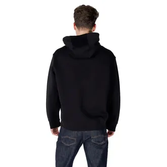 A|X Armani Exchange Logo-Embroidered Cotton Hoodie - Black
